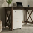 thumbnail image 4 of Lavish Home 2 Drawer File Cabinet - Rolling Filing Cabinet with Lock, White, 4 of 7