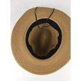 thumbnail image 3 of Chapeau de Plage en Paille à Large Bord pour Femmes, Panama Roulable, Fedora (Brun), 3 of 6