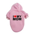 thumbnail image 2 of STGRGFHY Pet's Hoodie Coat Love My Mom Printed Shirts Warm Sweater Outdoor Hooded Sweatshirt Dogs Clothes,dog sweaters for small dogs,dog hoodies,dog sweaters for medium dogs Light pink M, 2 of 7