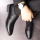 thumbnail image 3 of Zapatos formales de cuero para hombres, mocasines negros, zapatos de vestir de negocios, zapatos de boda elegantes para hombres, zapatos clásicos Sepatu Slip On Pria (27 cm), 3 of 3
