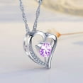 thumbnail image 4 of Tianhao 14K White Gold Plated Forever Lover Heart Pendant Necklace For Women, 4 of 7