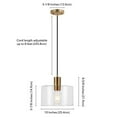 thumbnail image 6 of Evelyn&Zoe Henri 10" Wide Pendant with Glass Shade in Brass/Clear, 6 of 6
