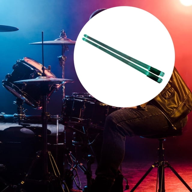 Baquetas Luminosas Hugo Mazo de Batería para Instrumentos Musicales para Niños Verde