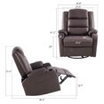 thumbnail image 2 of Wayshire Plush Ergonomic Gaming Chair with Massaging Recliner, Brown, 2 of 10