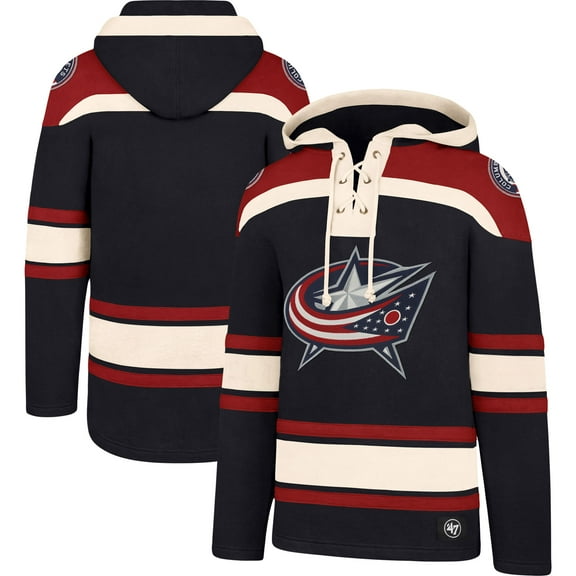Men's '47  Navy Columbus Blue Jackets Superior Lacer Hoodie