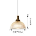 thumbnail image 2 of Kiven Plug-in Pendant with Dimmable Light Cord (15ft), Pure Copper Pendant with Glass Shade Hanging Office Pendant, Bulb Not Included - 1 Pack, 2 of 7