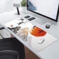 thumbnail image 6 of Japanese Ink Mountain Mouse Pad Black White Bamboo Sun Watercolor Sumi-E Extended Desk Mat 90X40 cm Non-Slip Rubber Base Stitched Edge Large XXL Playmat for Gaming Laptop Desktop,35.4×15.7 Inch, 6 of 6