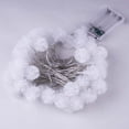 thumbnail image 3 of 16.5ft Solar energy 30 LED Furry Snowball String Lights Dandelion Fairy String LightsIdeal Gift, 3 of 5