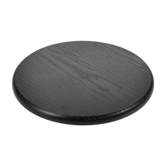 Pawsdot Sturdy Wooden Round Bar Stool Seat Black for Home and Canteen