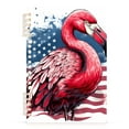 thumbnail image 2 of Flamingo American Flag Ring Binder Notebook Journey Note Diary College Ruled Spiral Notebook Study Loose Leaf Paper A5 60 Pages, 2 of 8