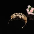 thumbnail image 2 of EeaseCA 1PC Baroque Bridal Crown Rhinestone Inlaid Headband Hair Accessories for Women (Sapphire Blue Rhinestone), 2 of 8