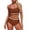 52#Coffee, variant on Women's Bathing Suit Sets 2026 High Waisted V-Wire Two Piece Ruched Tummy Control Bikini Swimsuits Black L