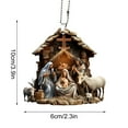 thumbnail image 3 of XEOVHV Nativity Scene Ornaments, Christmas Tree Ornaments Set, Birth of Jesus Hanging Decorations, Holy Religious Gifts, Nativity Scene Christian Gifts (F), 3 of 8