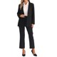 thumbnail image 2 of BLAZERS CASUAL INSPIRADORES CHIC PARA MUJERES, CHAQUETAS DE OFICINA DE MANGA LARGA ABIERTAS, TRAJE DE BLAZER CON 3 BOLSILLOS, TAMAÑO XS, NEGRO, 2 of 6