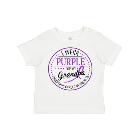 

Inktastic I Wear Purple for My Grandpa- Pancreatic Cancer Awareness Gift Toddler Boy or Toddler Girl T-Shirt