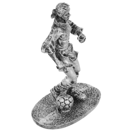 Football Memorabilia Sports Statue Sculptures Handicraft Dark Grey