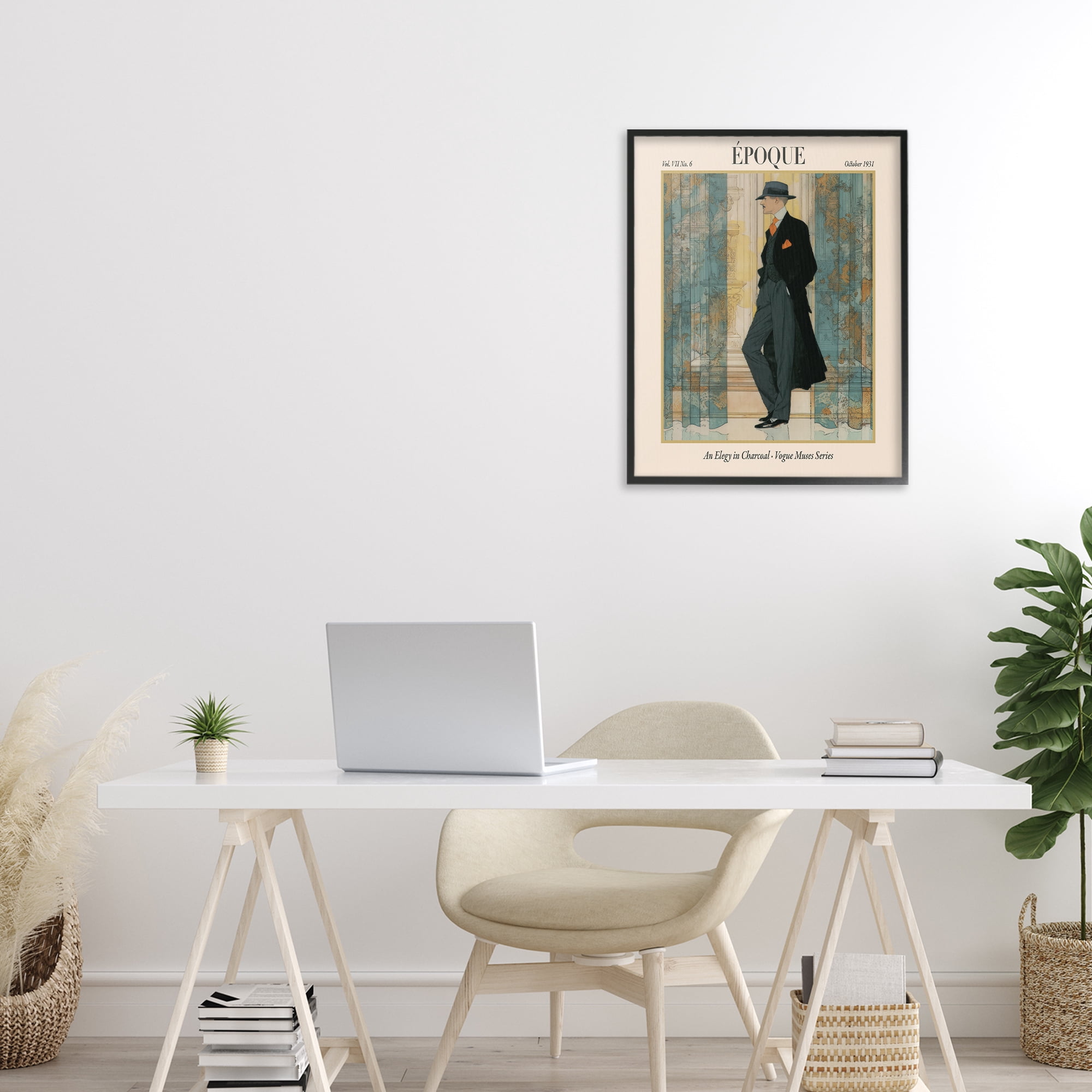 Stupell Industries The Gentleman Magazine Black Framed Giclee Art, design by A Barefoot Stylist
