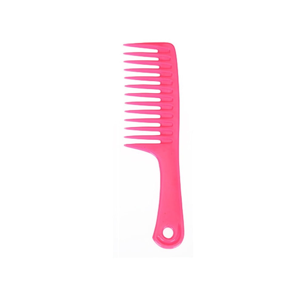 Wet Haircut Hair Comb Hairdressing Plastic Detangler Handle Wide tooth