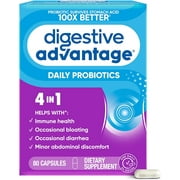 Digestive Advantage Probiotics For Digestive Health, Daily Probiotics For Women & Men, Supports Gut Health, Occasional Bloating & Diarrhea, Minor Abdominal Discomfort, & Immune Support, 80ct Capsules