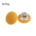 thumbnail image 3 of Unique Bargains 10pcs 16L Fabric Cloth Covered Button 10mm Round Metal Shank Sewing Buttons for Suits Dress Blouses, Yellow, 3 of 5