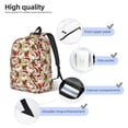 thumbnail image 3 of Balery Christmas Hat bear Mochila Clásica Impresa Básica para Viaje, Mochila Escolar Resistente al Agua, Mochila de Lona con Correas Ajustables-Medium, 3 of 5