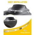 thumbnail image 2 of Anonemoto Borde De Parabrisas Ranurado Cromado Pulido Inoxidable Compatible Con Harley Davidson 1996-2013 Electra Glide Ultra Classic Street Glide Corte Cnc Inoxidable, 2 of 5