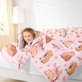 thumbnail image 3 of Erosebridal Cartoon Capybara Twin Comforter Sets For Kids,Pink Cherry Blossom Bedding Set For Cute Animals Lover ,Reversible Pink 2-Piece, 3 of 7