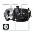 thumbnail image 4 of Spec-D Tuning Black Housing Clear Lens Headlights + Corner Lights Compatible with 2005-2006 Toyota Tundra Double Cab Base SR5 Limited, 2005-2007 Sequoia, L+R Pair Head Light Lamp Assembly, 4 of 6