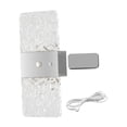 thumbnail image 3 of Aplique de pared LED acrílico moderno, luminaria inalámbrica para sala de estar. Plata, 3 of 9