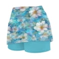 thumbnail image 4 of vigerkar Athletic Skorts Women with Pockets Size High Waist Golf Tennis Skirt Tummy Control Summer Floral Print Short (Sky Blue, XXL), 4 of 4