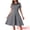 Black, variant on DARING DIVA Houndstooth Boat Neck Short Sleeve A-Line Dress XS Black