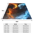 thumbnail image 3 of Honeii Red And Blue Fire Skull Warrior Print Fleece Blanket - Throw Blanket for Bed, Sofa, Couch, Camping, and Travel , Microplush Ultra Soft Warm Blanket-50"x40", 3 of 7