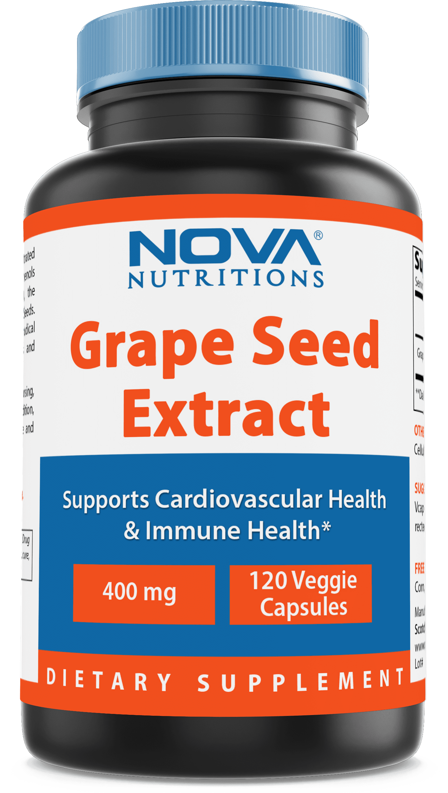 Nova Nutritions Grape Seed Extract 400 mg 120 Vcaps