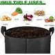 thumbnail image 4 of Paquete de 4 bolsas de cultivo de papas con ventana de solapa, macetas de tela de aireación con asas para jardín y plantación (negro), 4 of 4
