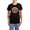With Blue Strpe Pant, variant on - Retro 80S Weekend Forever - Women's Short Sleeve Print T-Shirt and Pants Dark Cotton Pajama Set
