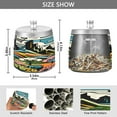 thumbnail image 3 of Outdoor Ashtray with Lid for Cigarette Stainless Steel Smokeless Ash Tray for Patio Home Table Decor Vibrant Woodblock Landscapes, 3 of 7