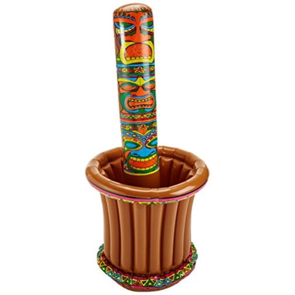 The Beistle Company 24 Can Inflatable Tiki Totem Ice Chest Cooler