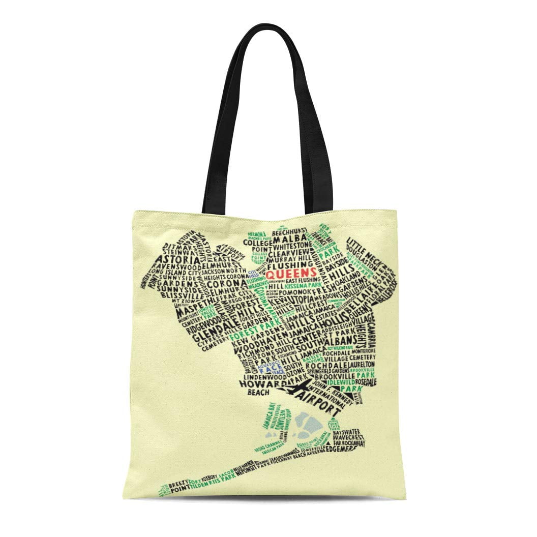 ASHLEIGH Canvas Tote Bag Nyc Queens Ny York City Text Astoria