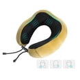 thumbnail image 2 of Almohada de viaje, almohada para el cuello 100% viscoelástica, con funda cómoda y transpirable, almohada refrescante para kit de viaje en avión, con máscara para ojos 3D, tapones para los oídos y, 2 of 4