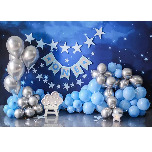 Newborn Baby 1st Birthday Photography Backdrops Cake Smash Color Balloon Childr Kids Photo Studio Photocalls Background Props