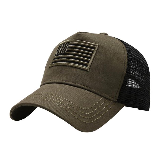 Outdoor Sport Hat Cotton Washed National Flag Embroidered for Sunshade