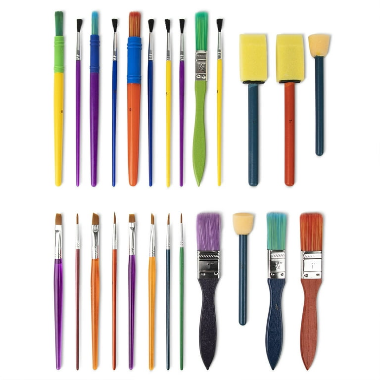 Assorted Kids Paint Brushes - Brushes and Accessories - Painting
