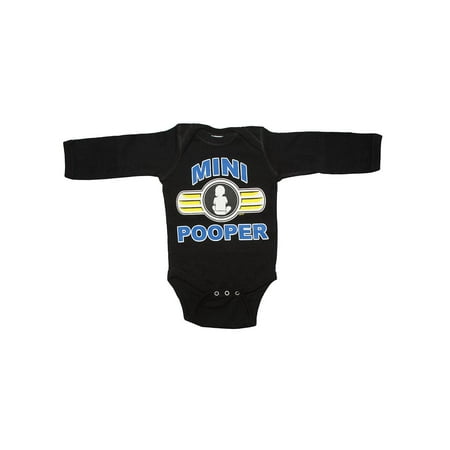 

Infants Mini Pooper Long-Sleeve Bodysuit - Black - 12M