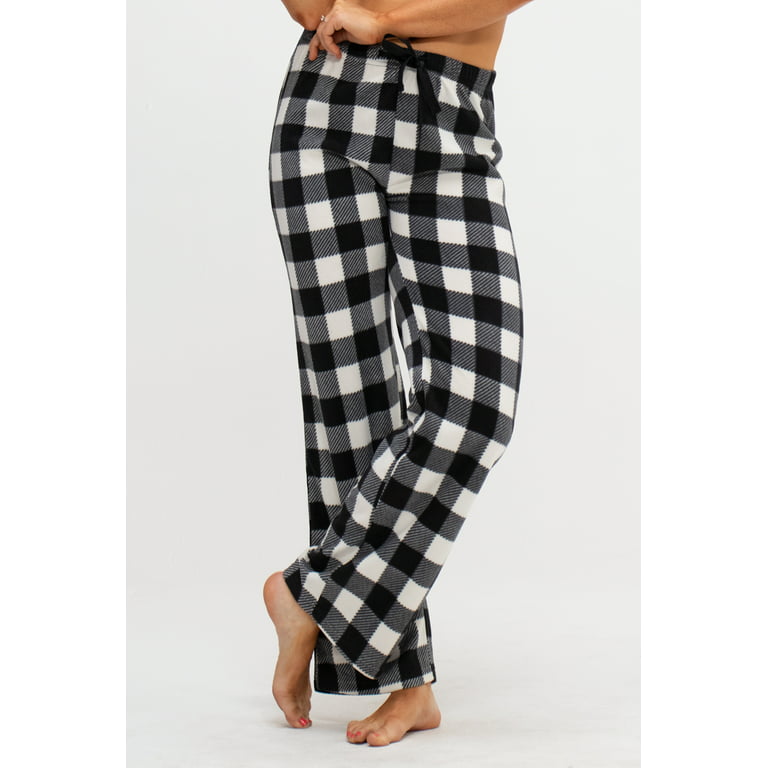Verdusa Women's Buffalo Plaid Print Fuzzy Pajama Pants Loungewear Sleep  Pants, Brown White, Small : : Clothing, Shoes & Accessories