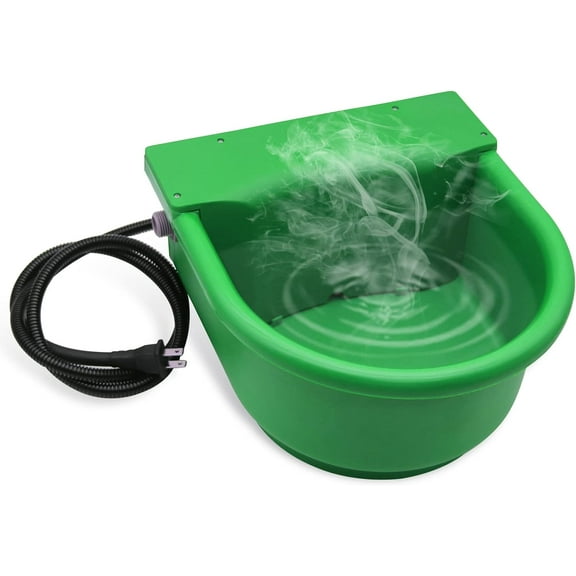 Automatic Heated Horse Waterer Bowl, 4L Large Capacity Farm Heated Water Bowl Constant Temperature Dispenser with Float Control for Pet Dog Goat Chicken and Other Animals,Outdoor Thermal-Bowl