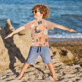 thumbnail image 3 of FORMRS Boys Rash Guard Short Sleeves Swim Shirt Quick Dry UPF 50+ Sun Protection, Sizes 3-12T, Christmas Santa, 3 of 6