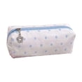thumbnail image 2 of KKOUHVY Pencil Case, Large Capacity Blue Polka Point Pencil Pouch with Flower Zipper, Cute Pencils Case for School Office Teens Girls Women, White, 2 of 6