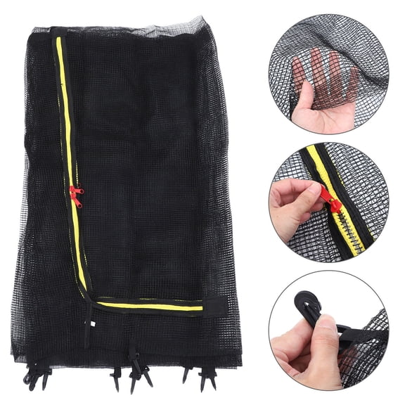 ELAYARD High Strength Trampoline Fence Net Replacement for Home Use Black