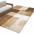 thumbnail image 2 of Area Rug for Living Room, Brown Geometric Non-Slip Indoor Large Carpet for Bedroom/Dining Room, Watercolor Ombre Modern Abstract Art Washable Low-Profile Rectangle Floor Mat Runner Rugs - 2.7 x 5 Ft, 2 of 7