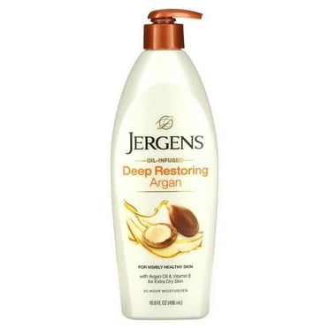 Jergens, Deep Restoring Argan Moisturizer, Oil-Infused, 16.8 fl oz 496 ml